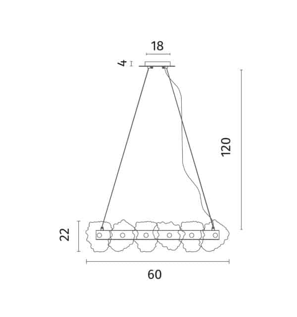 Подвесная люстра Divinare ELEANOR 1713/17 SP-100 — изображение 4
