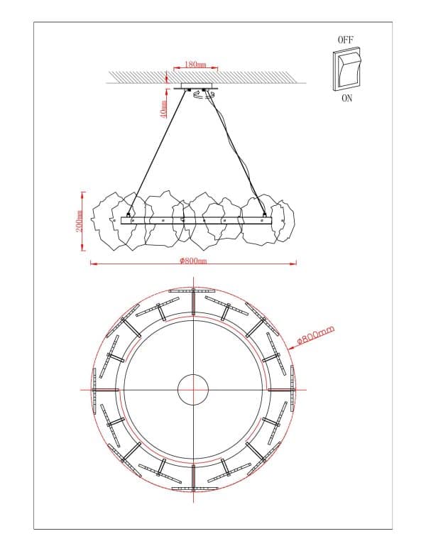 Подвесная люстра Divinare ELEANOR 1713/17 SP-120 — изображение 4