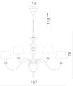 Подвесная люстра Divinare FLORENCE 6819/19 SP-12 — изображение 5