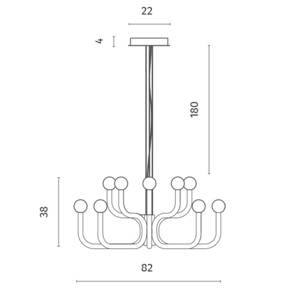 Подвесная люстра Divinare FLORIANA 8194/06 LM-94 — изображение 4