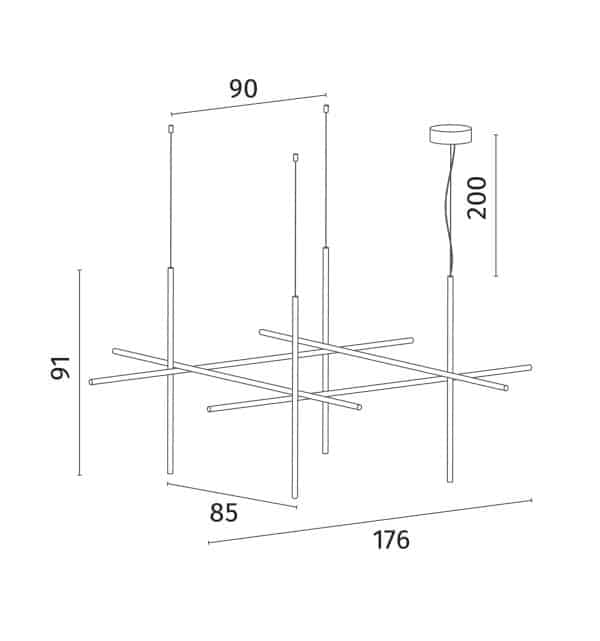 Подвесная люстра Divinare KALIPSO 1837/01 SP-105 — изображение 4