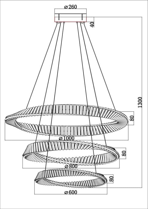 Подвесная люстра Divinare MILLIE 1136/17 SP-140 — изображение 5