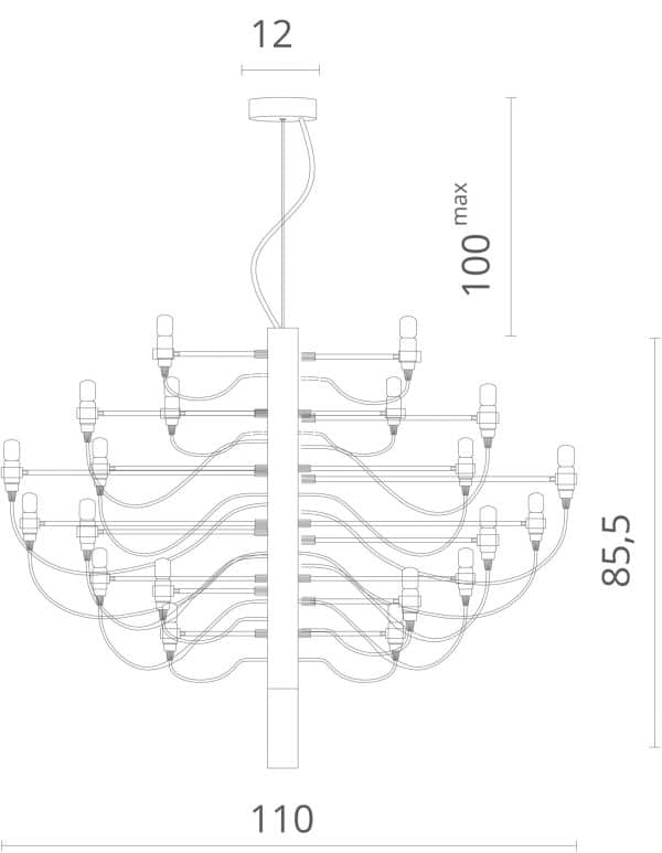 Подвесная люстра Divinare MOLTO 8030/02 LM-50 — изображение 4