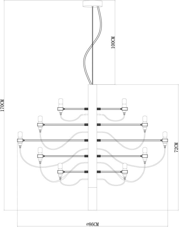 Подвесная люстра Divinare MOLTO 8030/17 LM-30 — изображение 4