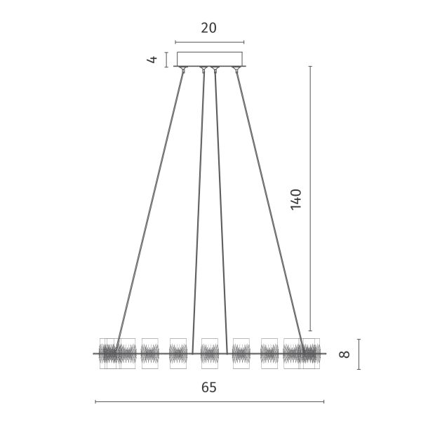 Подвесная люстра Divinare MONNA 1933/06 SP-44 — изображение 4