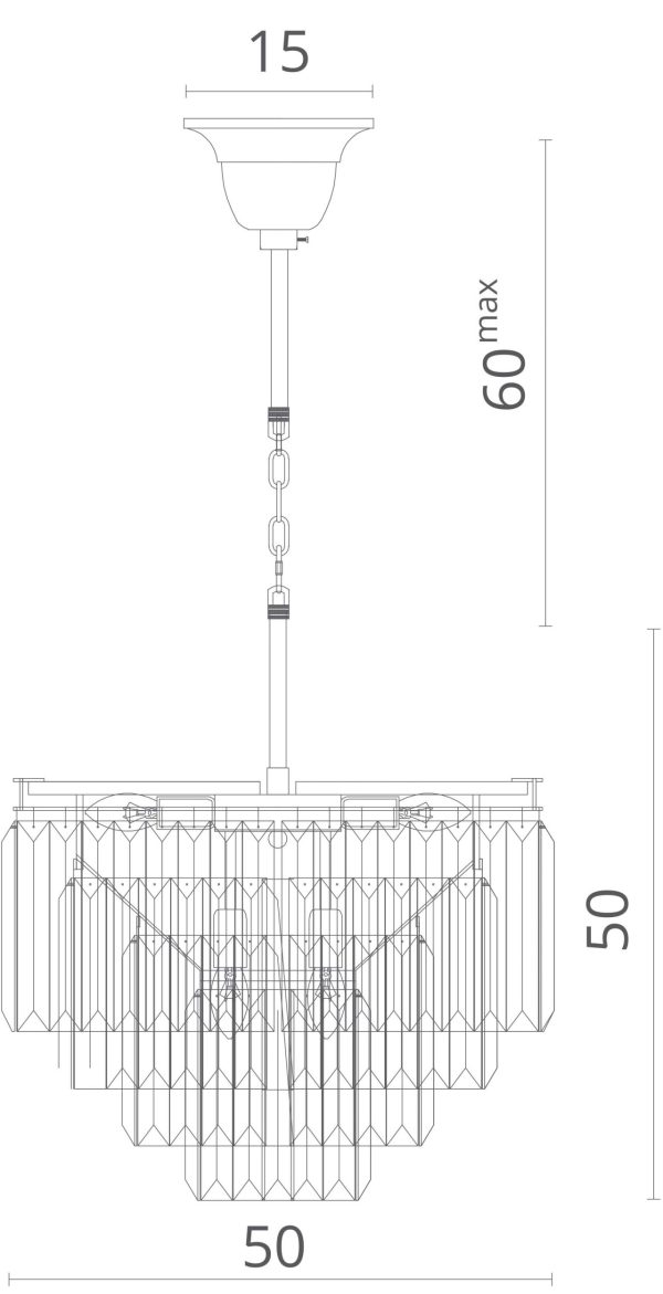 Подвесная люстра Divinare NOVA 3001/02 LM-9 — изображение 3