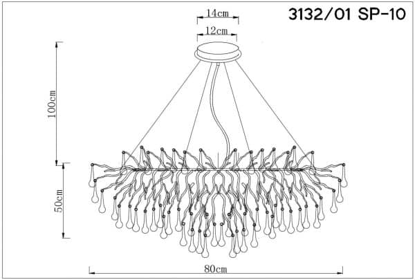 Подвесная люстра Divinare SALICE 3132/01 SP-10 — изображение 5