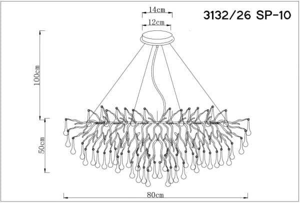 Подвесная люстра Divinare SALICE 3132/26 SP-10 — изображение 4