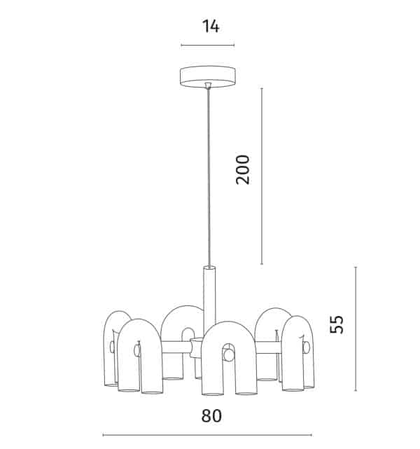Подвесная люстра Divinare TWINS 1092/06 PL-30 — изображение 3