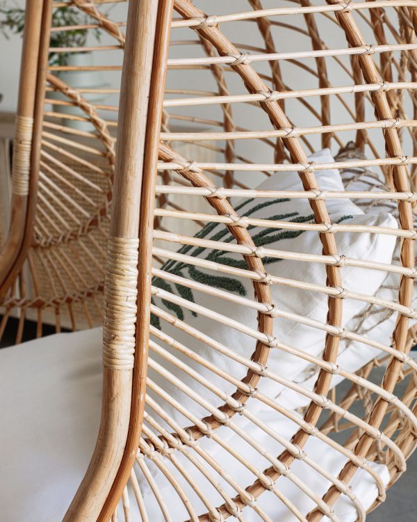 Подвесное кресло Ekaterina ротанг на светло-серой подставке — изображение 3