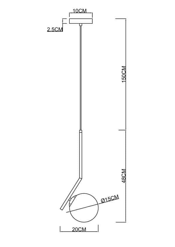 Подвесной светильник Arte Lamp BOLLA-UNICA A1924SP-1BK — изображение 3