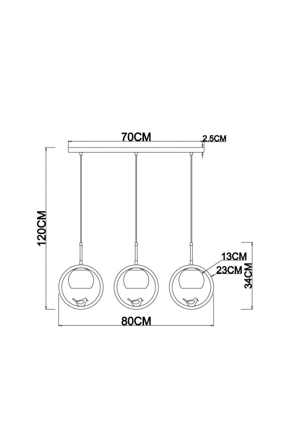 Подвесной светильник Arte lamp CAPRICE A4182SP-3BR — изображение 4