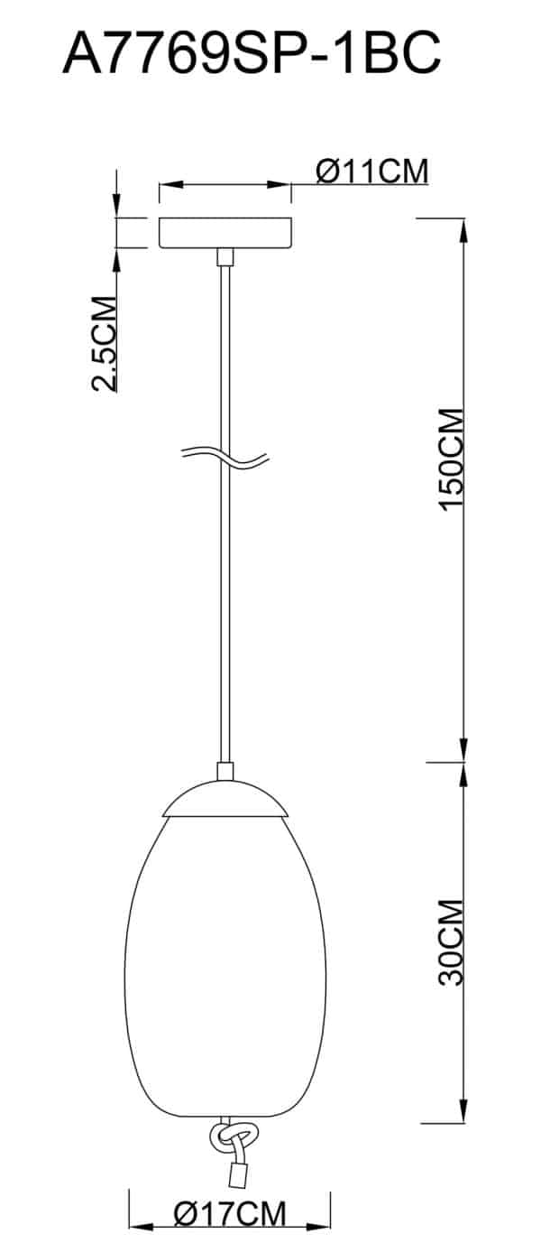 Подвесной светильник Arte Lamp CODY A7769SP-1BC — изображение 4