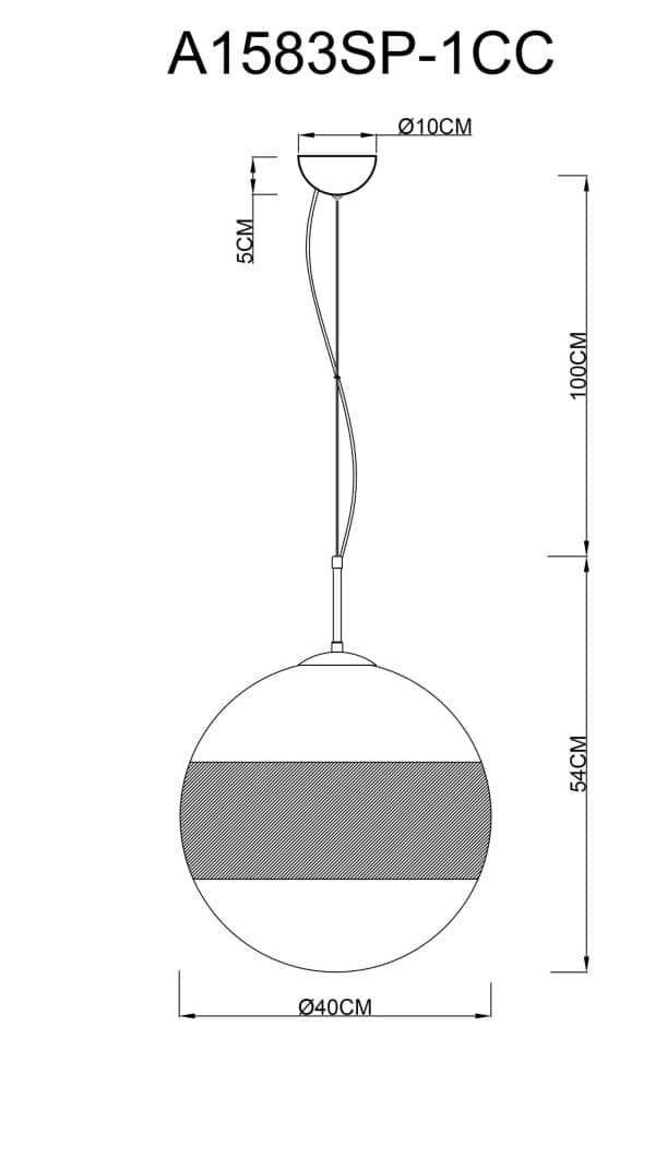 Подвесной светильник Arte Lamp GALACTICA A1583SP-1CC — изображение 3