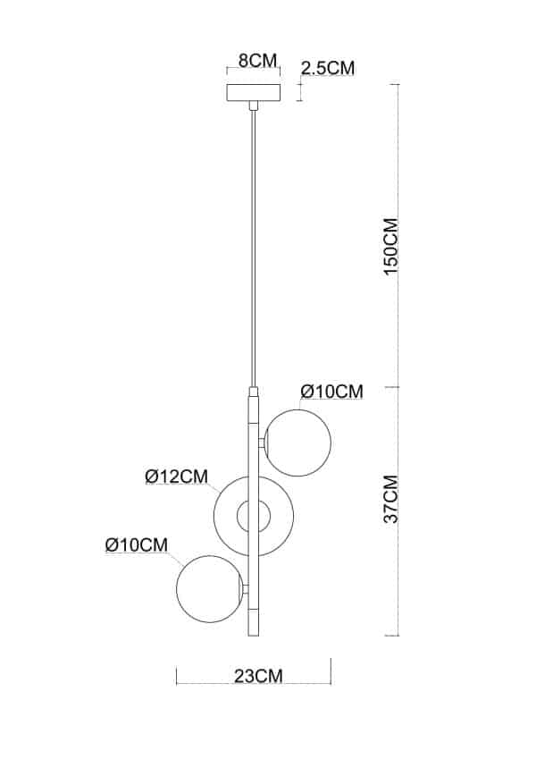 Подвесной светильник Arte Lamp GEMINI A2243SP-3BK — изображение 3