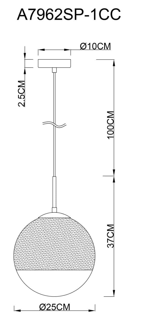 Подвесной светильник Arte Lamp JUPITER chrome A7962SP-1CC — изображение 4