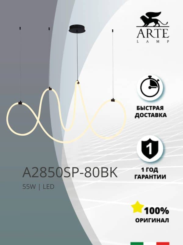 Подвесной светильник Arte Lamp KLIMT A2850SP-80BK — изображение 4