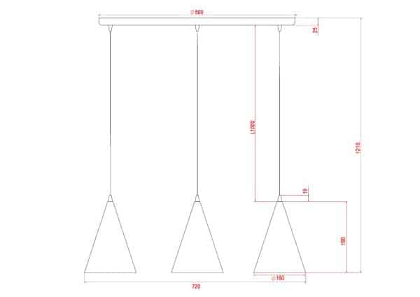Подвесной светильник Arte Lamp LARK A7074SP-3BK — изображение 2