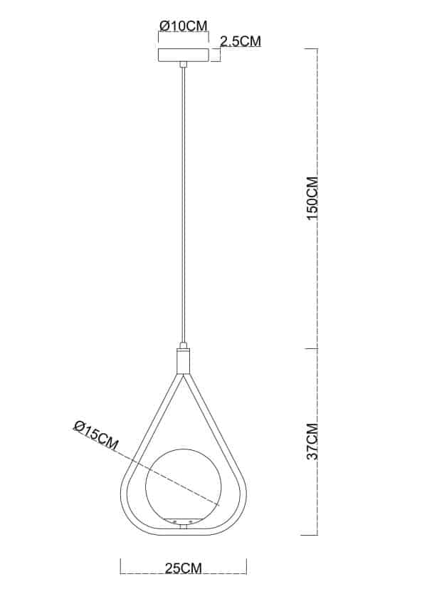 Подвесной светильник Arte Lamp MATISSE A7764SP-1BK — изображение 3