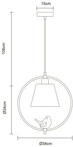 Подвесной светильник Arte Lamp PASSERO A4289SP-1WH — изображение 3