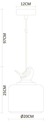 Подвесной светильник Arte Lamp PASSERO A8029SP-1WH — изображение 4