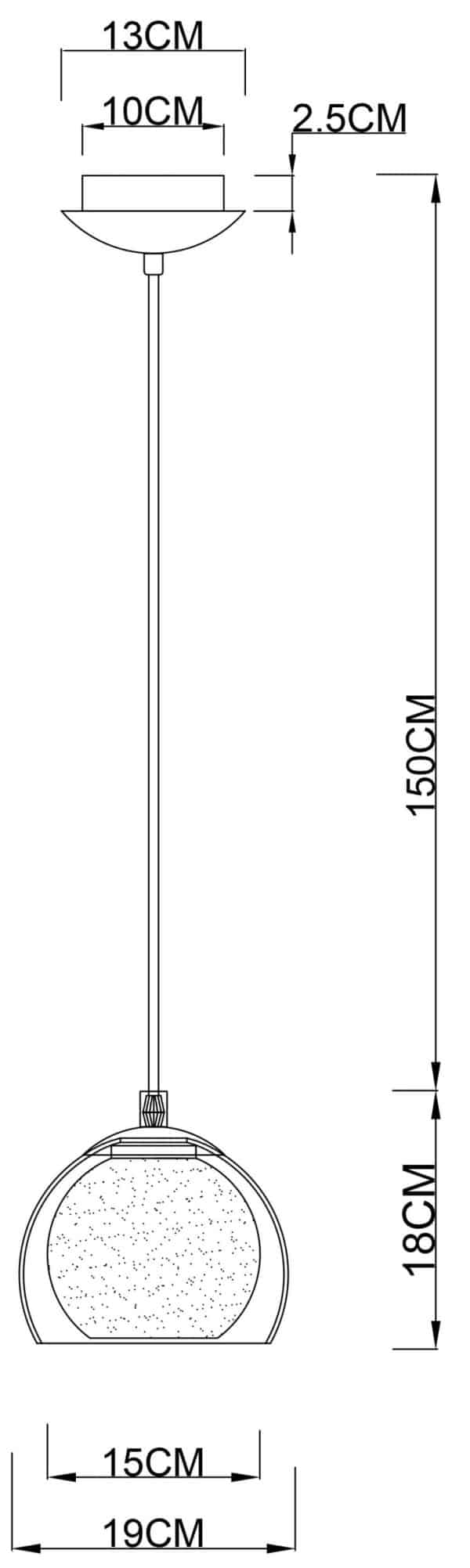 Подвесной светильник Arte Lamp RASTABAN A7984SP-1CC — изображение 4