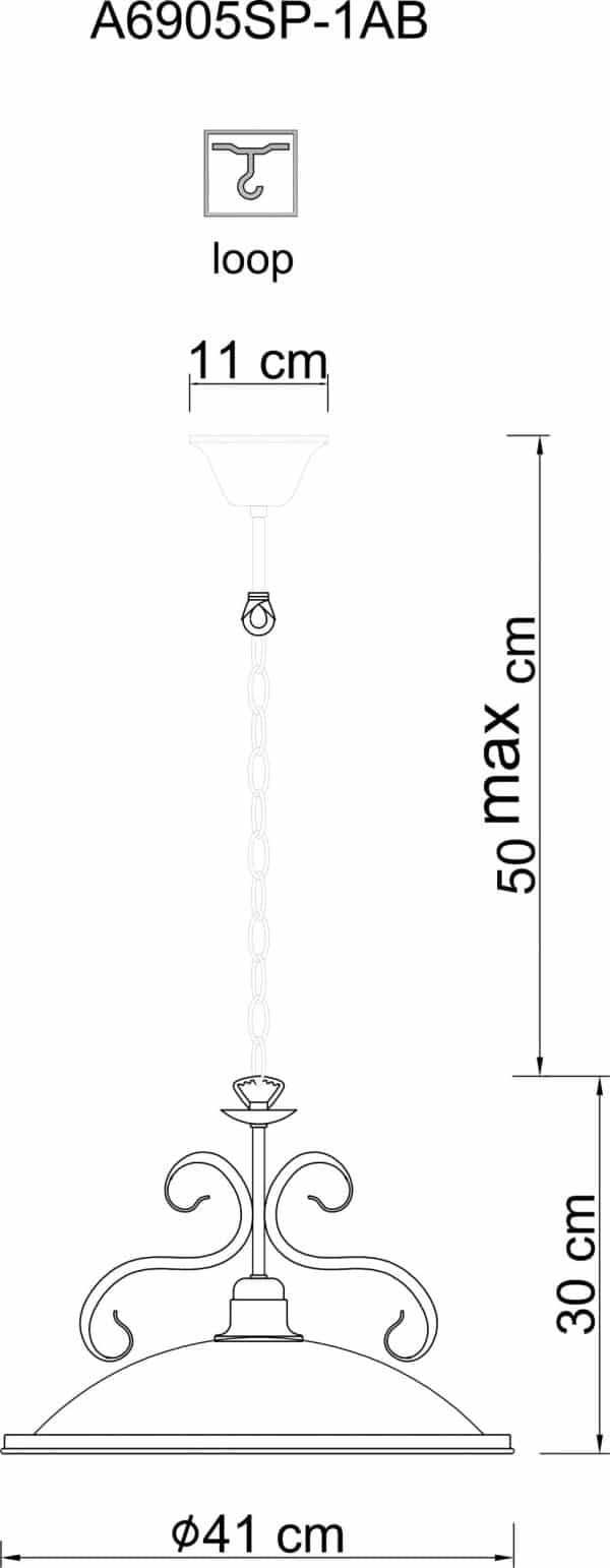 Подвесной светильник Arte Lamp SAFARI A6905SP-1AB — изображение 4