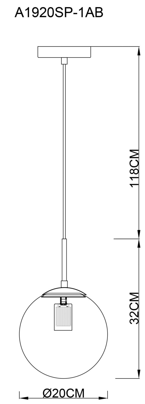 Подвесной светильник Arte Lamp VOLARE A1920SP-1AB — изображение 4