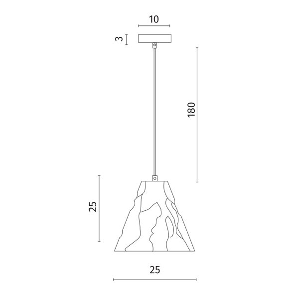 Подвесной светильник Divinare PIRAMIDE 5098/33 SP-1 — изображение 3