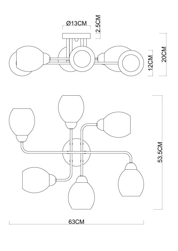 Потолочная люстра Arte Lamp ANDREA A8141PL-6BK — изображение 3