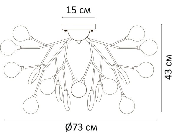 Потолочная люстра Arte Lamp CANDY A7274PL-27GO — изображение 3