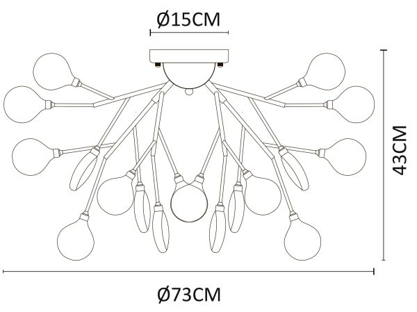 Потолочная люстра Arte Lamp CANDY A7274PL-27WH — изображение 4