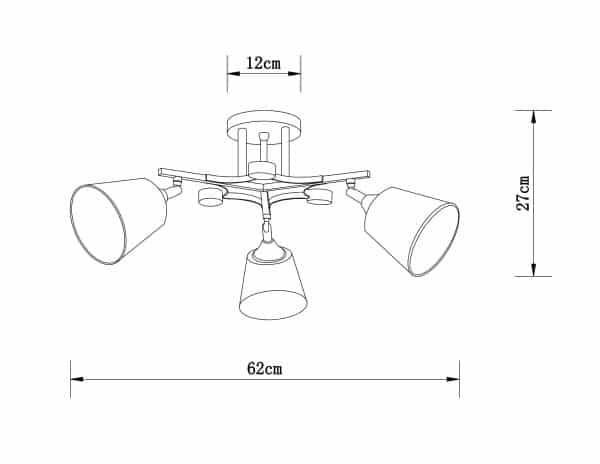 Потолочная люстра Arte Lamp GLASSY A5078PL-3BK — изображение 3