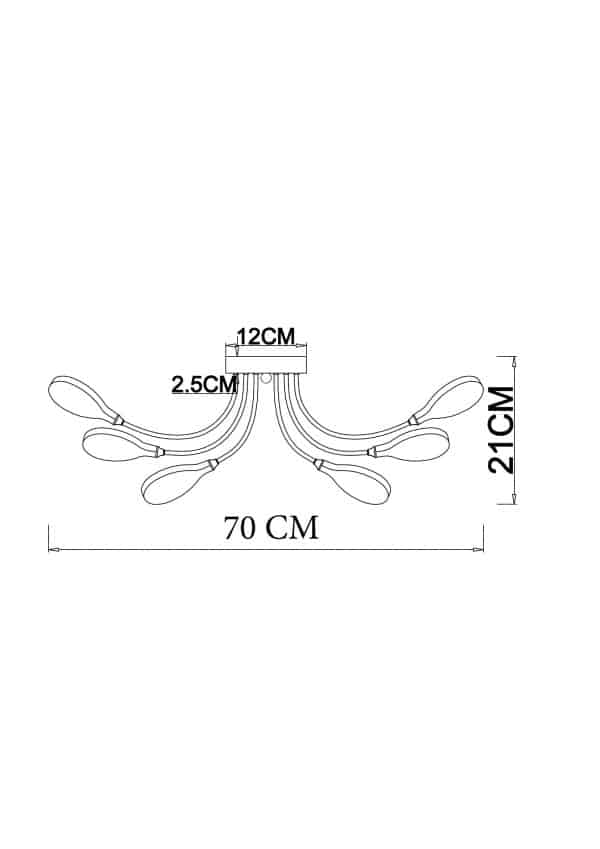 Потолочная люстра Arte lamp GUIMET A7423PL-20BK — изображение 4