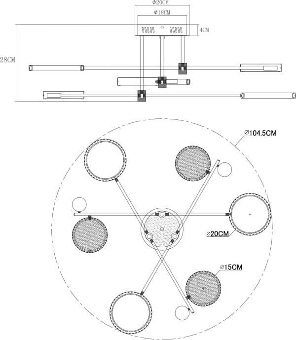 Потолочная люстра Arte Lamp HOLLY A1364PL-6PB — изображение 4