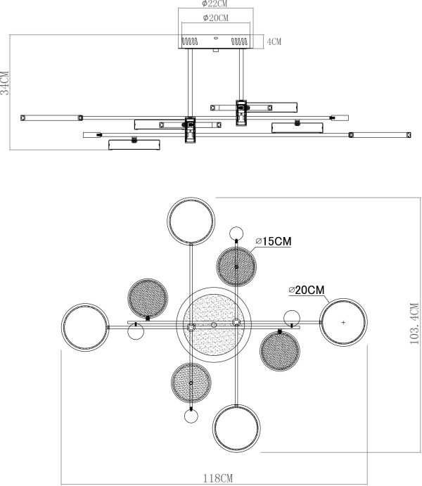 Потолочная люстра Arte Lamp HOLLY A1364PL-8PB — изображение 4