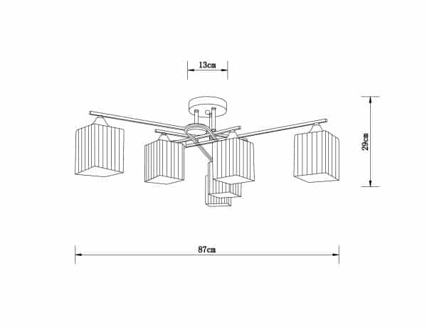 Потолочная люстра Arte Lamp LARGO A4497PL-6AB — изображение 3