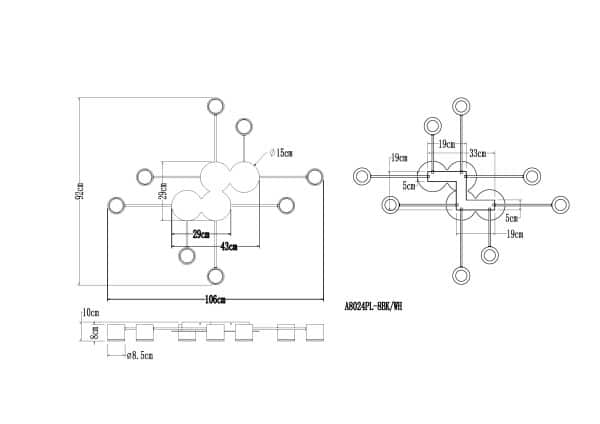 Потолочная люстра Arte Lamp LEGACY A8024PL-8BK — изображение 2