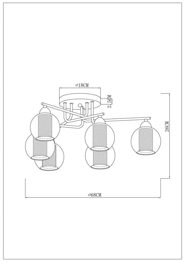 Потолочная люстра Arte Lamp MANCHESTER A7045PL-6BK — изображение 5