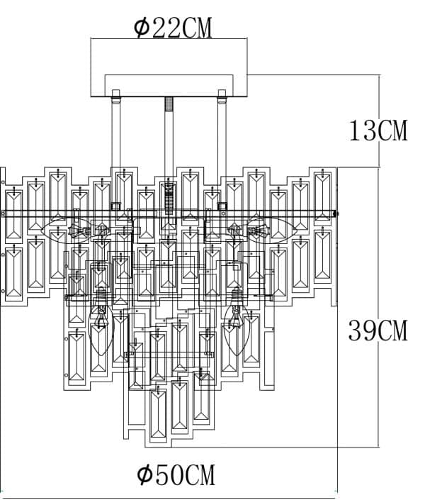 Потолочная люстра Arte Lamp MINTAKA A1005PL-8GO — изображение 5