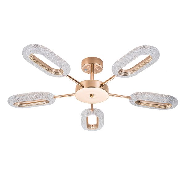 Потолочная люстра ARTE LAMP OVALE A2489PL-5GO Потолочная люстра ARTE LAMP OVALE A2489PL-5GO
