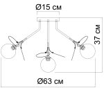 Потолочная люстра Arte Lamp PEACOCK A1369PL-7SG — изображение 2