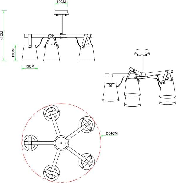 Потолочная люстра Arte Lamp THOMAS A7032PL-5WH — изображение 4