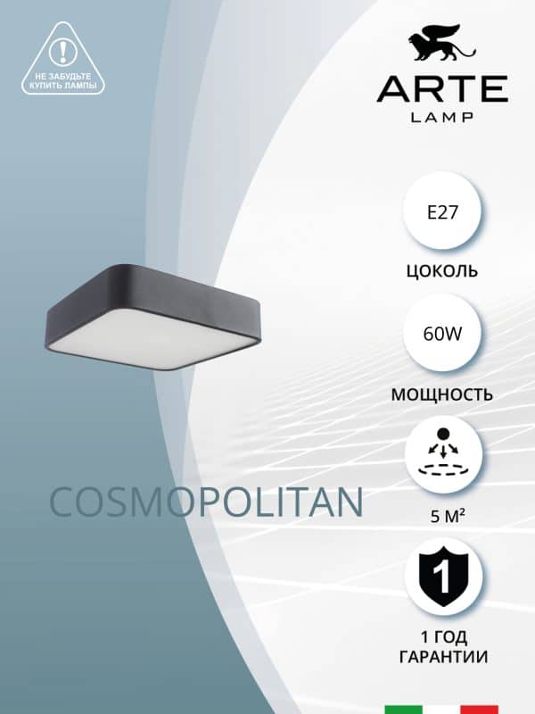 Потолочный светильник Arte Lamp COSMOPOLITAN A7210PL-2BK — изображение 4