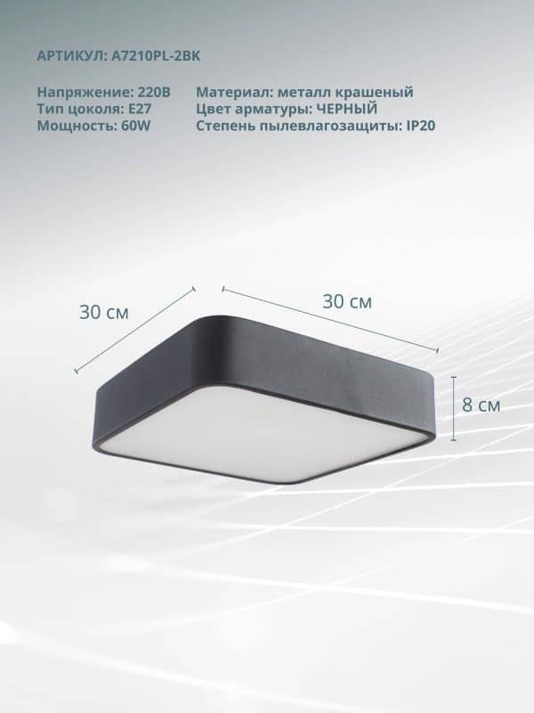 Потолочный светильник Arte Lamp COSMOPOLITAN A7210PL-2BK — изображение 5