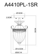 Потолочный светильник Arte Lamp SCHELENBERG A4410PL-1SR — изображение 5