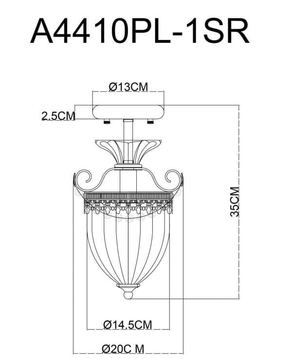 Потолочный светильник Arte Lamp SCHELENBERG A4410PL-1SR — изображение 5