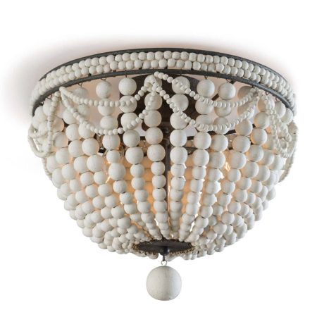 Потолочный светильник с белыми бусами “Малибу”