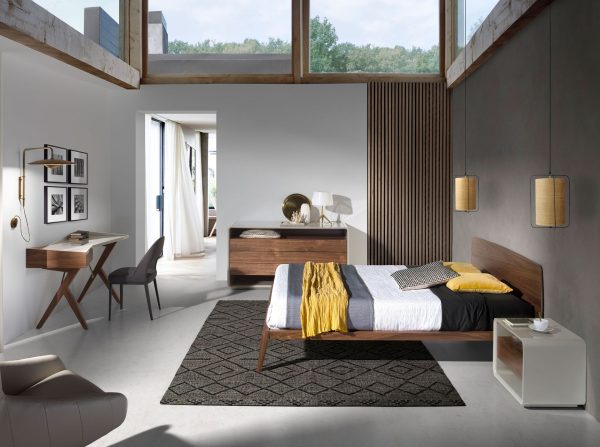 Прикроватная тумбочка 7134/MB2202NS из ореха и лакированного МДФ — изображение 2