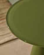 Приставной столик Wilshire из стали с закаленным стеклом с матовой зеленой отделкой Ø35 см — изображение 3